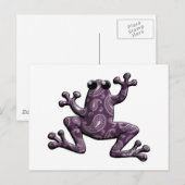 Paarse lavender Paisley Frog Briefkaart (Voorkant / Achterkant)