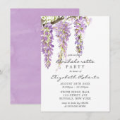 Paarse lavender Pastel Wisteria Bachelorette Kaart (Voorkant / Achterkant)