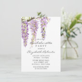 Paarse lavender Pastel Wisteria Bachelorette Kaart (Staand voorkant)