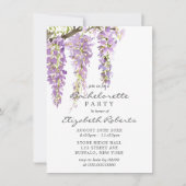 Paarse lavender Pastel Wisteria Bachelorette Kaart (Voorkant)