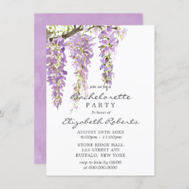 Paarse lavender Pastel Wisteria Bachelorette Kaart