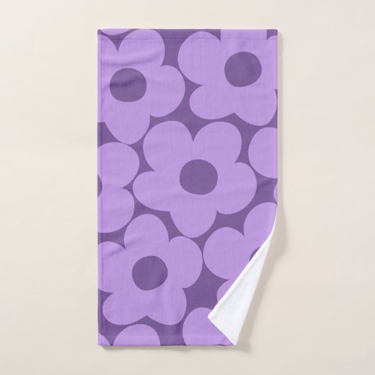 Paarse lavender Retro Daisies #1 #decor #art Bad Handdoek (Handdoek)