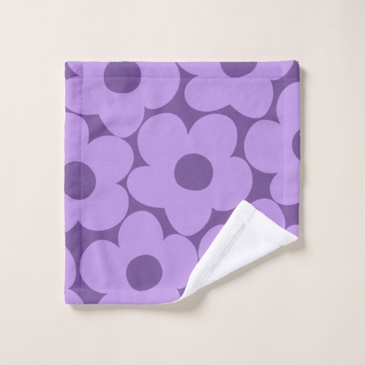 Paarse lavender Retro Daisies #1 #decor #art Bad Handdoek (Wasdoekje)