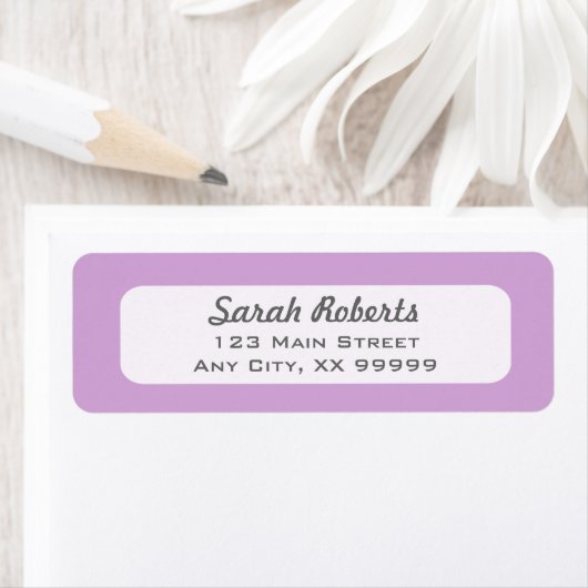 Paarse Lavender Return Address Labels (Insitu)