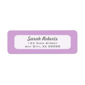 Paarse Lavender Return Address Labels (Voorkant)