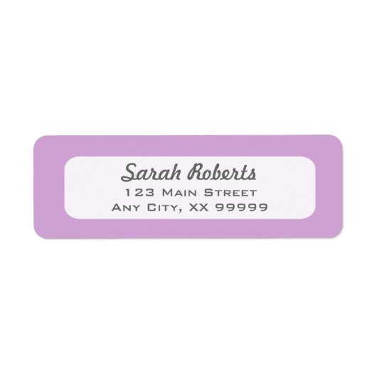 Paarse Lavender Return Address Labels (Voorkant)