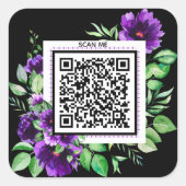 Paarse lavender Roos ventilator Hartelijk dank voo Vierkante Sticker (Voorkant)