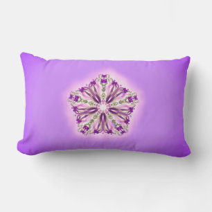 *~* Paarse lavender & Roze Star Ribbon Mandala Kussen