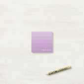 Paarse Lavender Shades Youthful Text Name Post-it® Notes (Op bureau)