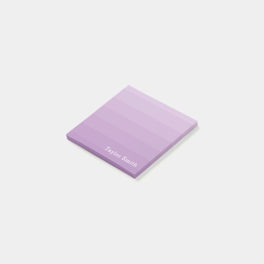 Paarse Lavender Shades Youthful Text Name Post-it® Notes (Schuin)
