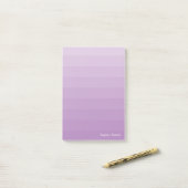 Paarse Lavender Shades Youthful Text Name Post-it® Notes (Op bureau)