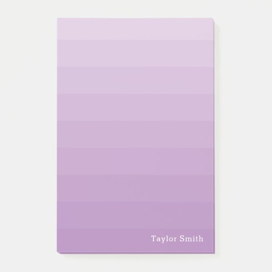 Paarse Lavender Shades Youthful Text Name Post-it® Notes (Voorkant)
