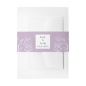 Paarse lavender Simple Elegant Modern Wedding Uitnodigingen Wikkel (Voorkant Voorbeeld)