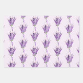 Paarse lavender Stems Inpakpapier Vel (Voorkant)