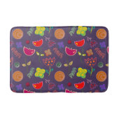 Paarse lavender stijlvol abstract florenvlees Bath Badmat (Voorkant)