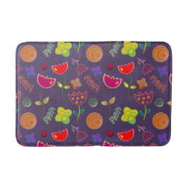Paarse lavender stijlvol abstract florenvlees Bath Badmat