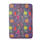 Paarse lavender stijlvol abstract florenvlees Bath Badmat (Voorkant Verticaal)