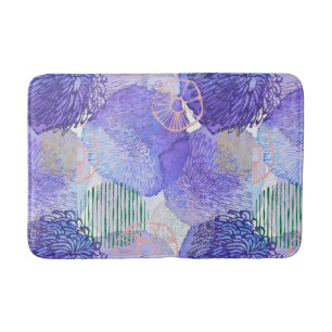 Paarse lavender stijlvol abstract kunstwerk Bath M Badmat