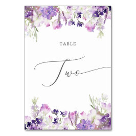 Paarse lavender Twee Tabelnummer Kaart