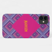 paarse lavender velden diamantpatroon kunst Case-Mate iPhone case (Achterkant (horizontaal))