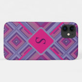 paarse lavender velden diamantpatroon kunst Case-Mate iPhone case (Achterkant (horizontaal))