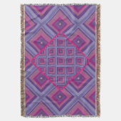 paarse lavender velden diamantpatroon kunst deken (Voorkant Verticaal)