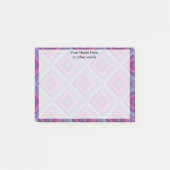 paarse lavender velden diamantpatroon kunst post-it® notes (Voorkant)