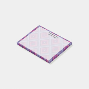 paarse lavender velden diamantpatroon kunst post-it® notes