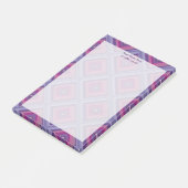 paarse lavender velden diamantpatroon kunst post-it® notes (Schuin)
