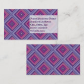 paarse lavender velden diamantpatroon kunst visitekaartje (Voorkant / Achterkant)