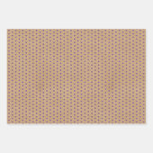 Paarse lavender Violet Lines Faux Rustic Kraft Inpakpapier Vel (Voorkant 3)