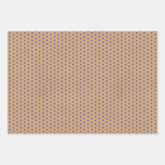 Paarse lavender Violet Lines Faux Rustic Kraft Inpakpapier Vel (Voorkant 3)