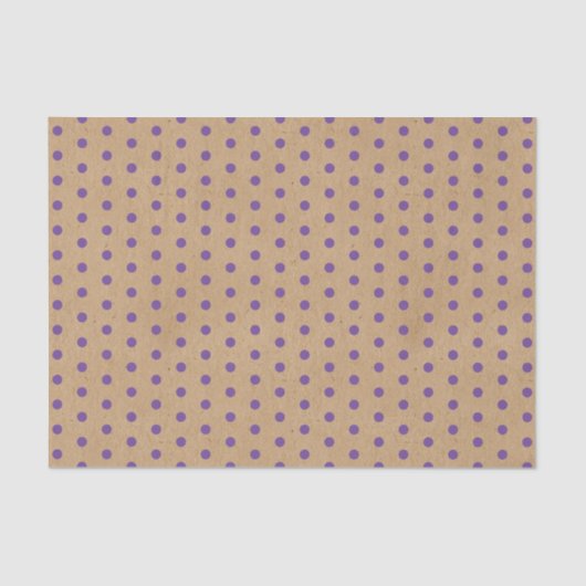 Paarse lavender Violet Stippen Faux Rustic Kraft Tissuepapier (Voorkant)
