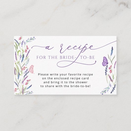 Paarse lavender Vrijgezellenfeest Ontvang Enclo Informatiekaartje (Voorkant)