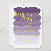 Paarse lavender waterverf bachelorette kaart (Voorkant)