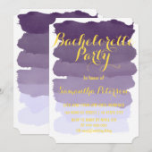 Paarse lavender waterverf bachelorette kaart (Voorkant / Achterkant)