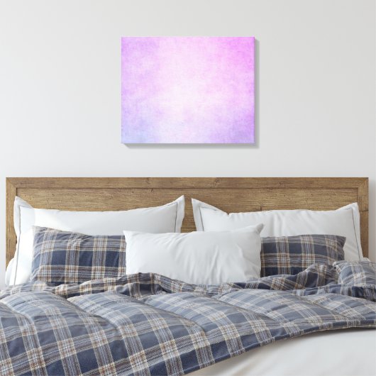 Paarse lavender Waterverf Parccacaoachtergrond Canvas Afdruk (Insitu (Slaapkamer))