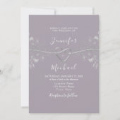 Paarse lavender Wedding Kaart (Voorkant)