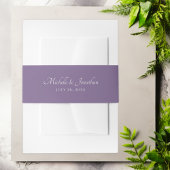 Paarse lavender Wedding Uitnodigingen Wikkel