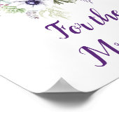 Paarse lavender White Wedding Cards & Gifts Sign Poster (Hoek)
