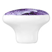 Paarse lavenderbloemkool ronde keramische trekknop knop (Zijkant)