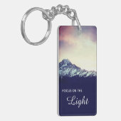 *~* Paarse lavendergebergte Aanmoediging LOA Sleutelhanger (Voorkant Links)