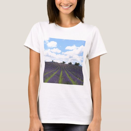 Paarse lavendervelden bij Sault T-shirt (Voorkant)
