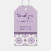 Paarse lavenderventilator Hartelijk dank voor Labe Cadeaulabel (Voorkant)