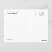 Paarse Leaf Shamrock Flower Briefkaart (Achterkant)