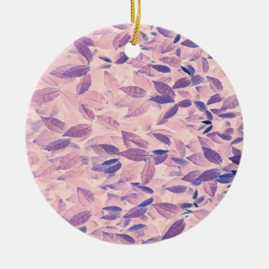 Paarse leaves keramisch ornament (Voorkant)