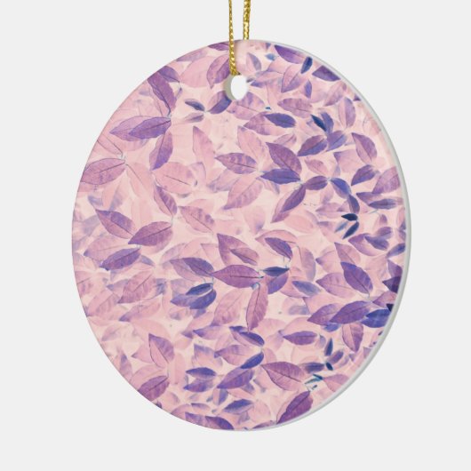 Paarse leaves keramisch ornament (Links)