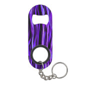 Paarse leder Frontflesopening Sleutelhanger Mini Flessenopener (Achterkant)