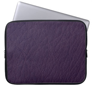 Paarse leder-Masculinaire rotshuid Laptop Sleeve
