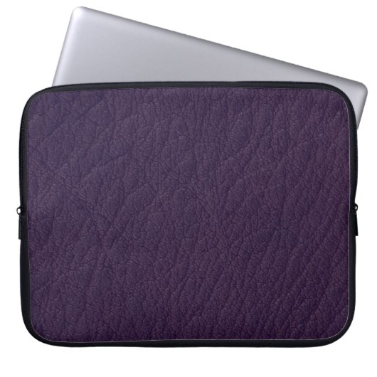 Paarse leder-Masculinaire rotshuid Laptop Sleeve (Voorkant)